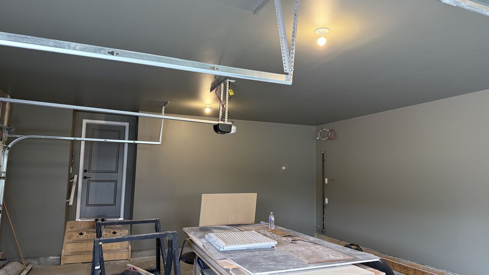 Freshly painted garage in an Alliston home in Cimarron, after