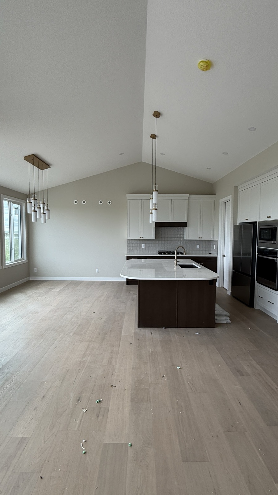 Kitchen in a Chestermere home, painted by Enteco