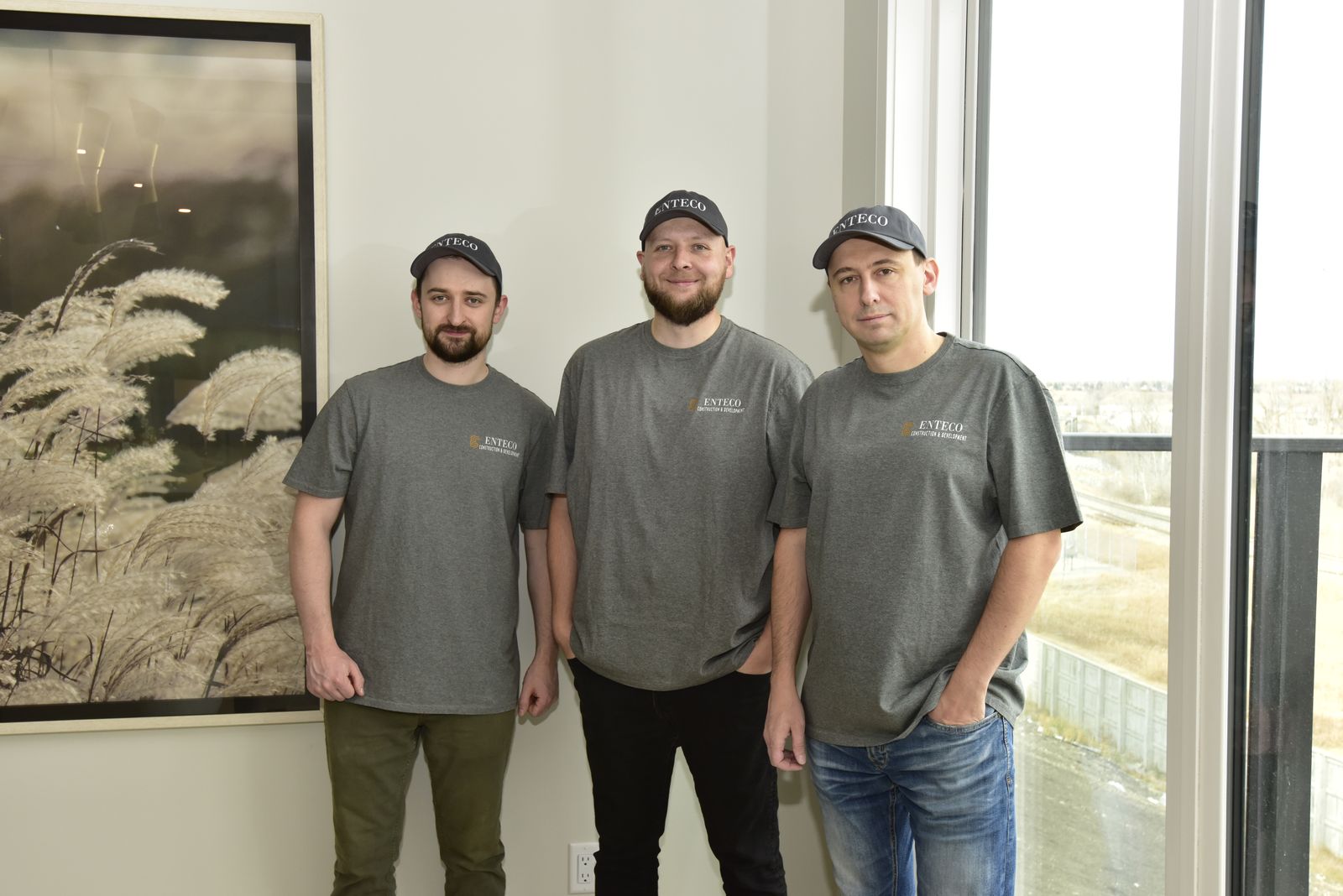 Three of the Enteco crew on site in Calgary